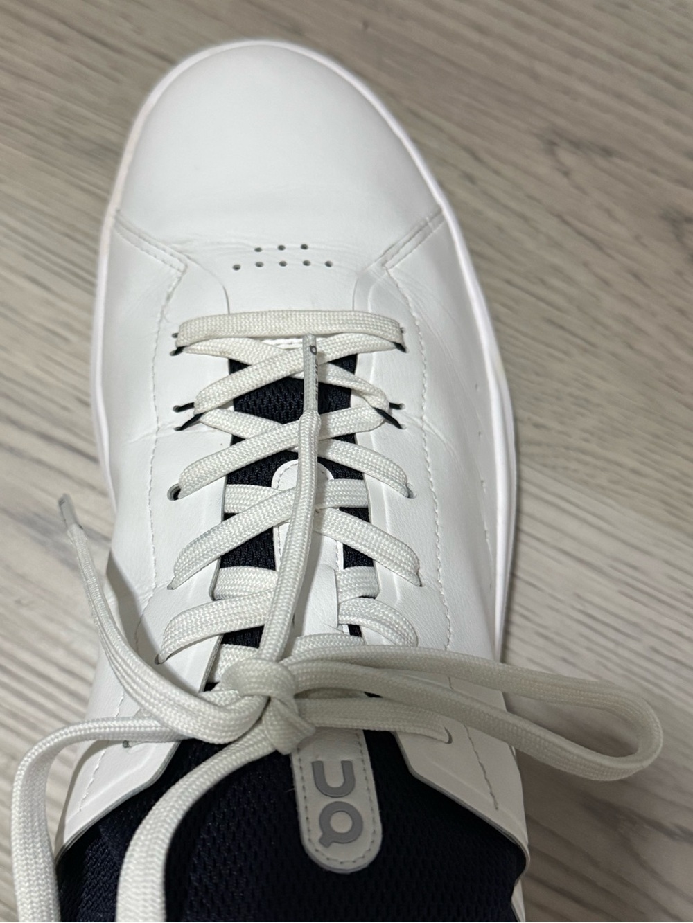 On Running The Roger Mens 14 White Navy Tennis Shoes Speedboard Vegan Leather - Picture 10 of 10